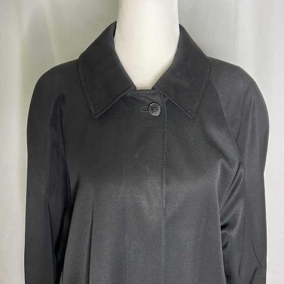 Aquascutum of London Made in England Black Trench Coat - Picture 2 of 11